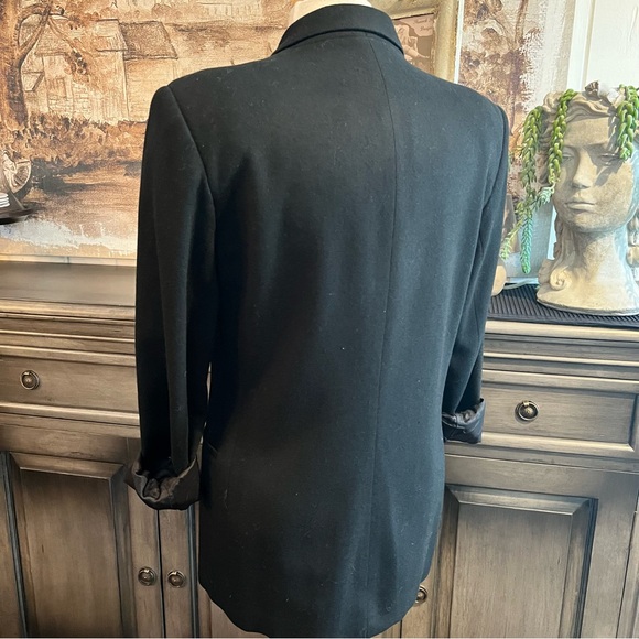 Vintage Black Wool Blazer size 6 - Picture 6 of 8